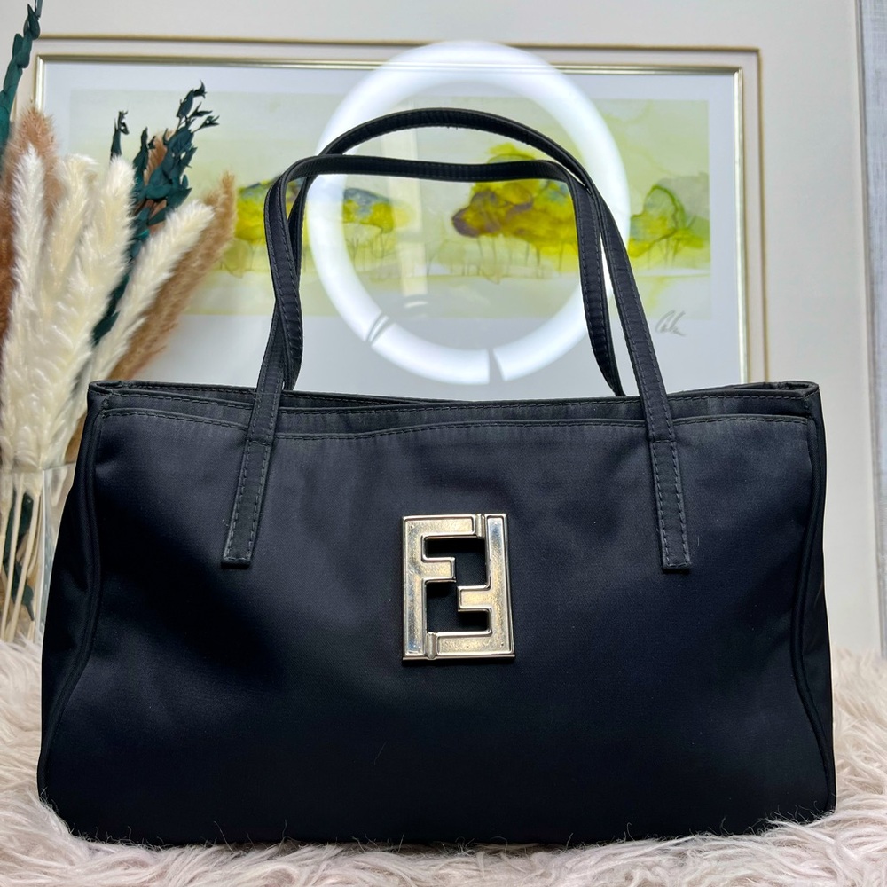 Vintage Black Fendi Tote Bag